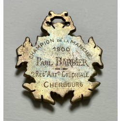 1900 - Médaille de champion de la Manche attribuée à Paul Barbier