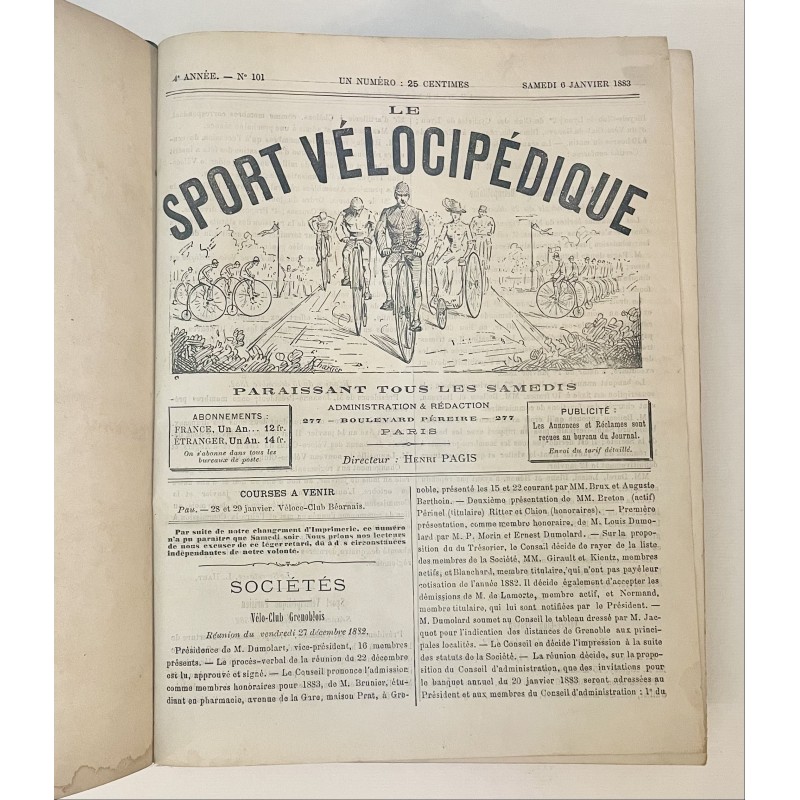 1883 - 1884 - revue "Le sport vélocipédique"
