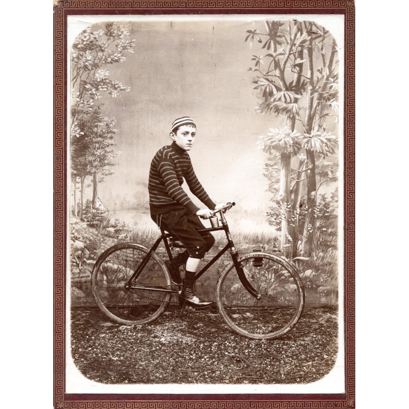 1895-1900 (circa) - Photo jeune cycliste