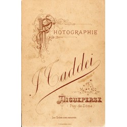 1910 (circa) - photo d'un militaire du 105ème régiment d'infanterie avec son vélo (Métropole?)