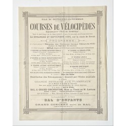 1896 - Programme des courses de vélocipèdes organisées par Le Cycle du Thymerais à Châteauneuf en Thymerais le 27 septembre 1896