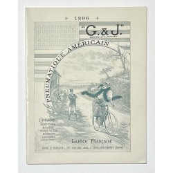 1896 - Catalogue des Pneumatiques américains Gormully & Jeffery (G&J)