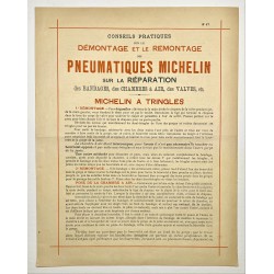 1894 - Feuillet recto verso sur l'utilisation des pneumatiques Michelin à Clermont-Ferrand (Puy-de-dôme) - (document 67)