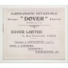 1895 (circa) - petit catalogue pour le garde chaine détachable Dover à Paris (fabriqué à Northampton en Angleterre)