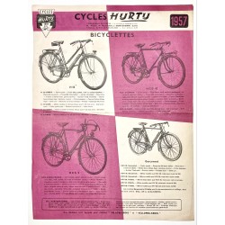 1957 - Feuillet recto verso Cycles Hurtu à Saint-Etienne (Loire)