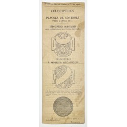 1914 - Notice relative à l'impôt sur les vélocipèdes