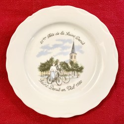 Assiette souvenir - 25 fête de la Saint-Denis - Sain-Denis-en-Val 1980