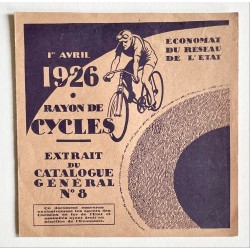 1926 - Dépliant de l'économat du réseau de l'état - Cycles Norma et Jean Thomann