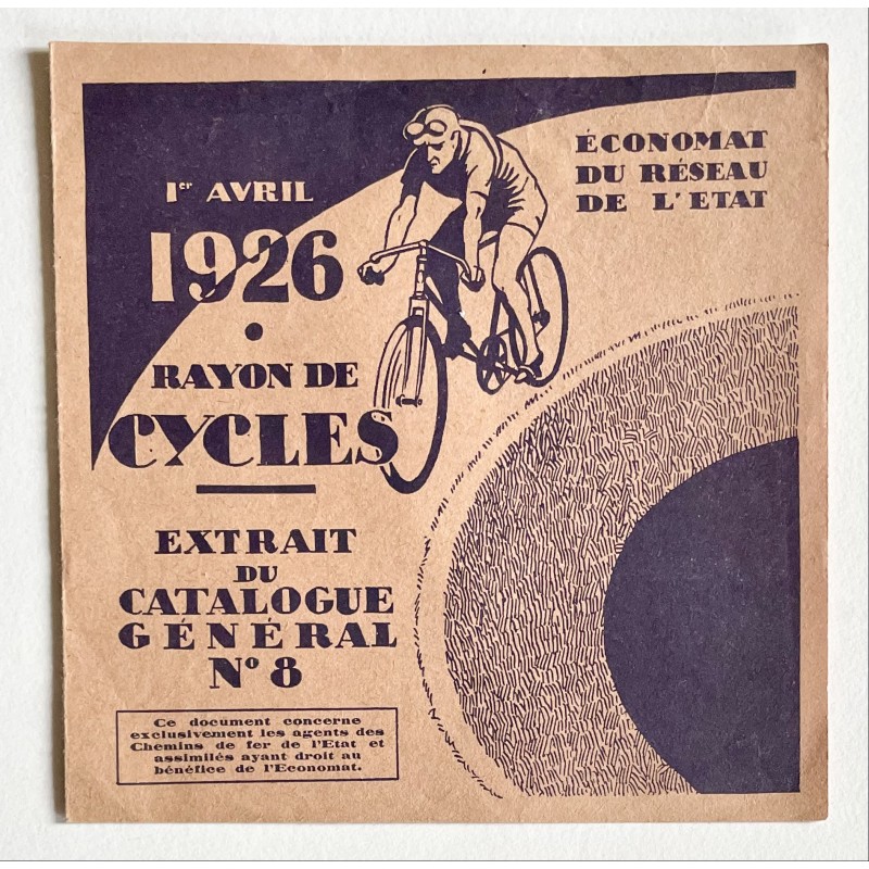 1926 - Dépliant de l'économat du réseau de l'état - Cycles Norma et Jean Thomann