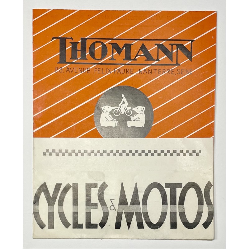 1933 (circa) - Dépliant Cycles Thomann à Nanterre (Seine)