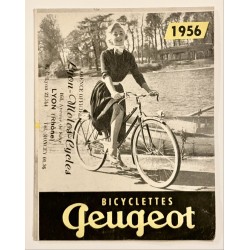 1956 - Dépliant Cycles Peugeot à Beaulieu Valentigney (Doubs)