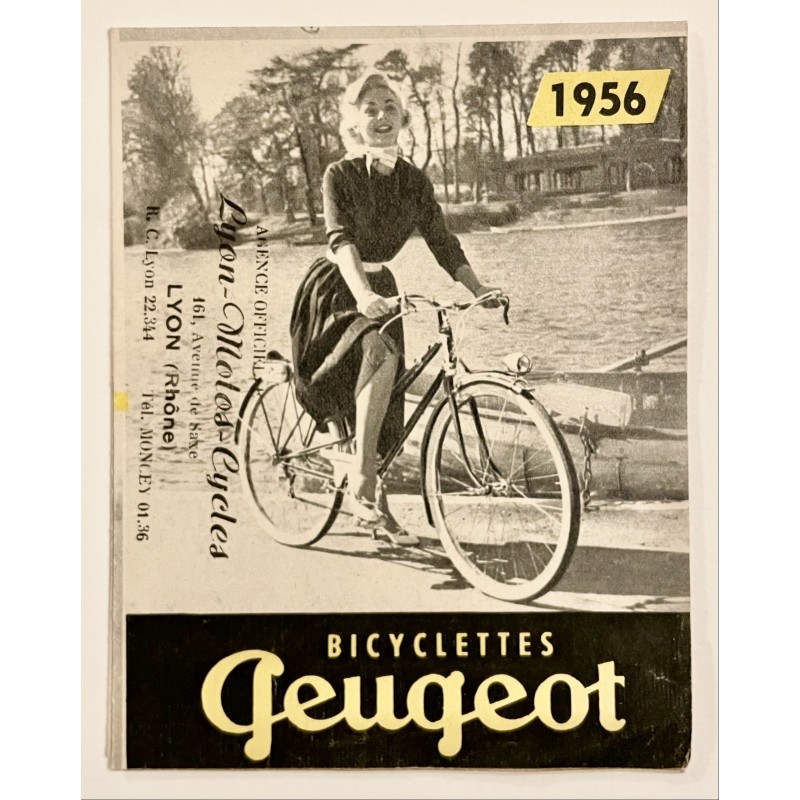 1956 - Dépliant Cycles Peugeot à Beaulieu Valentigney (Doubs)