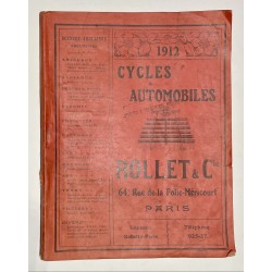 1912 - Tarif Album Rollet & Cie - Cycles Lancett - Roleo - Nover - Sun - Racer - Solar - Abingdon... à Paris