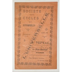 1908 - Catalogue des Cycles L'Universelle ( Teste & Cie ) à Paris