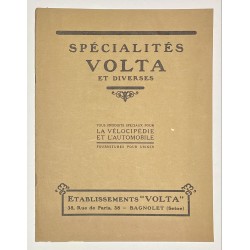 1922 - catalogue Ets Volta à Bagnolet (Seine)
