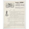 1902 - Feuillet Cycles et moteur auxiliaire Union à Charleville (Ardennes)
