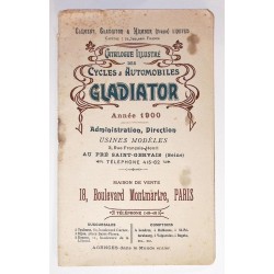 1900 - Catalogue Cycles Gladiator au Pré Saint-Gervais (Seine)