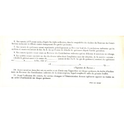 1956 - Carnet de 10 quittances spéciales (procès verbal pour défaut de paiement de la taxe fiscale d'une bicyclette)