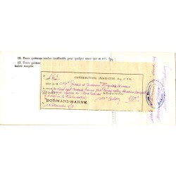 1956 - Carnet de 10 quittances spéciales (procès verbal pour défaut de paiement de la taxe fiscale d'une bicyclette)