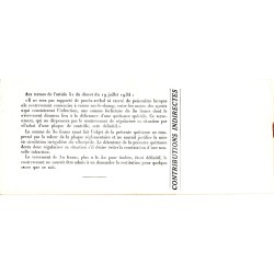 1956 - Carnet de 10 quittances spéciales (procès verbal pour défaut de paiement de la taxe fiscale d'une bicyclette)