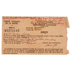 1953 - Contravention (procès-verbal) pour défaut de catadioptre à vélo le 13/06/1953 à Saint Léonard (Deux Sèvres)
