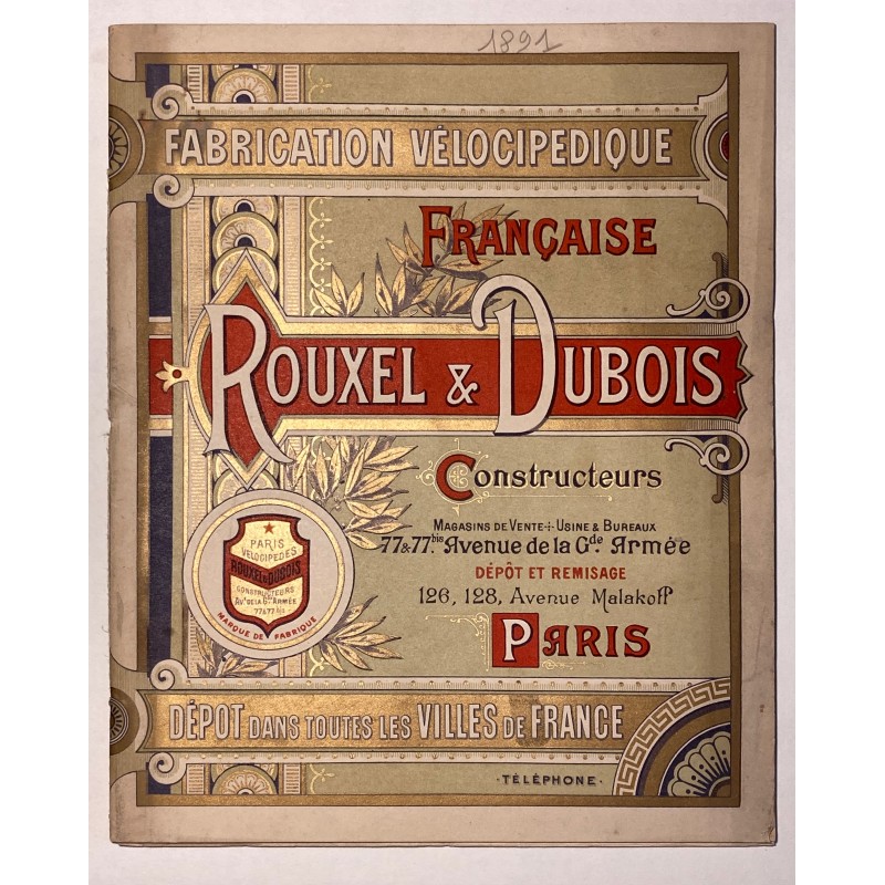 1891 - catalogue Cycles Rouxel et Dubois