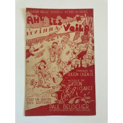 1937 - partition "Ah les voilà" chanson officielle du Tour de France  (Gaston Claret & Lucien Cazalis - éditions Paul Beuscher)